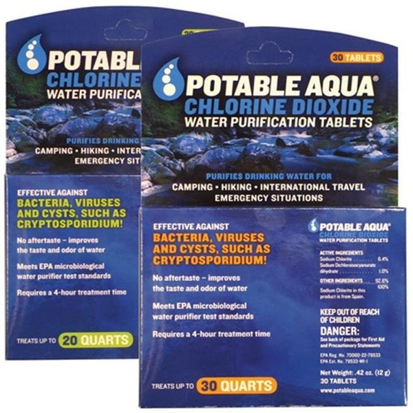 Potable Aqua Potable Aqua 372472 Chlorine Dioxide Tablets - Pack of 30 372472